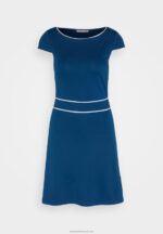 Z62T124 Women Anna Field Jersey Dress Blue/White - Image 5
