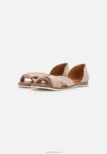 Z62T1251 Women Anna Field Leather Sandals Taupe - Image 3