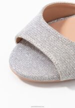 Z62T1255 Women Anna Field High Heeled Sandals Silver - Image 3