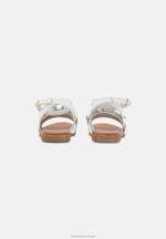 Z62T1262 Women Anna Field Leather Sandals White - Image 4