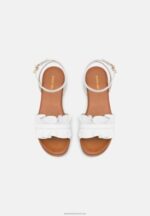 Z62T1262 Women Anna Field Leather Sandals White - Image 6