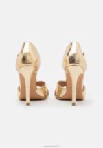 Z62T1264 Women Anna Field High Heeled Sandals Gold - Image 4