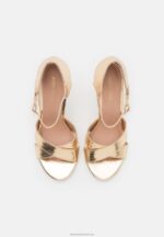 Z62T1264 Women Anna Field High Heeled Sandals Gold - Image 6