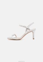 Z62T1270 Women Anna Field Leather Sandals Silver - Image 2