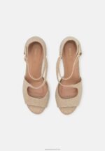Z62T1271 Women Anna Field High Heeled Sandals Gold - Image 6