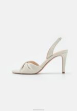 Z62T1277 Women Anna Field Leather High Heeled Sandals White