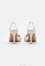 Z62T1277 Women Anna Field Leather High Heeled Sandals White - Image 3