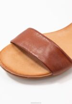 Z62T1278 Women Anna Field Leather Sandals Cognac - Image 3
