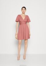 Z62T127 Women Anna Field Jersey Dress Pink - Image 2