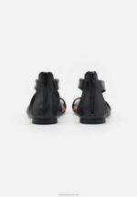 Z62T1280 Women Anna Field Leather Sandals Black - Image 4