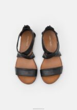 Z62T1280 Women Anna Field Leather Sandals Black - Image 6