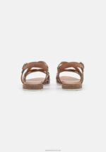 Z62T1284 Women Anna Field Leather Sandals Cognac - Image 4