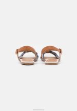 Z62T1290 Women Anna Field Sandals Cognac/Dark Blue - Image 4
