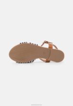 Z62T1290 Women Anna Field Sandals Cognac/Dark Blue - Image 5