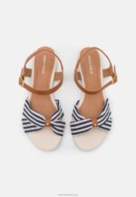 Z62T1290 Women Anna Field Sandals Cognac/Dark Blue - Image 6