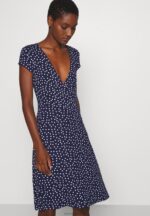 Z62T129 Women Anna Field Jersey Dress Maritime Blue/White - Image 5