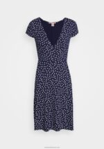 Z62T129 Women Anna Field Jersey Dress Maritime Blue/White - Image 6
