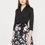 Z62T130 Women Anna Field Jersey Dress Black/White