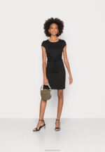 Z62T131 Women Anna Field Jersey Dress Black - Image 2