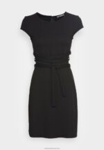 Z62T131 Women Anna Field Jersey Dress Black - Image 4