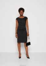 Z62T136 Women Anna Field Jersey Dress Black - Image 2