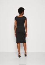 Z62T136 Women Anna Field Jersey Dress Black - Image 3