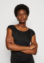 Z62T136 Women Anna Field Jersey Dress Black - Image 4