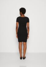 Z62T137 Women Anna Field Jersey Dress Black - Image 3