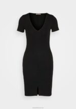 Z62T137 Women Anna Field Jersey Dress Black - Image 5