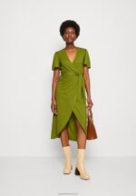 Z62T138 Women Anna Field Jersey Dress Green - Image 2