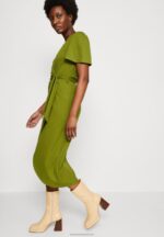 Z62T138 Women Anna Field Jersey Dress Green - Image 4