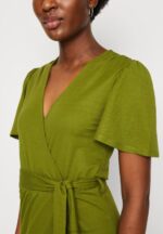 Z62T138 Women Anna Field Jersey Dress Green - Image 6