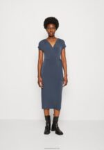 Z62T139 Women Anna Field Jersey Dress Dark Blue