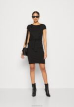 Z62T140 Women Anna Field Jersey Dress Black - Image 2
