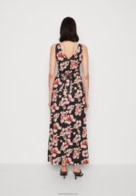 Z62T141 Women Anna Field Maxi Dress Black/Pink/Multicoloured - Image 3
