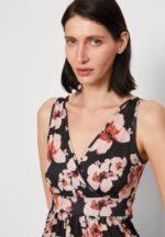 Z62T141 Women Anna Field Maxi Dress Black/Pink/Multicoloured - Image 6