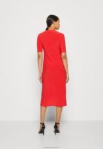 Z62T142 Women Anna Field Jersey Dress Red - Image 3