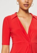 Z62T142 Women Anna Field Jersey Dress Red - Image 6