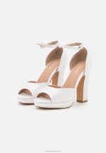 Z62T1586 Women Anna Field Platform Sandals White - Image 3
