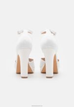 Z62T1586 Women Anna Field Platform Sandals White - Image 4