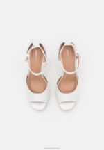Z62T1586 Women Anna Field Platform Sandals White - Image 6
