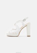 Z62T1587 Women Anna Field Platform Sandals White - Image 2