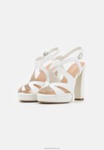 Z62T1587 Women Anna Field Platform Sandals White - Image 3