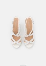 Z62T1587 Women Anna Field Platform Sandals White - Image 6