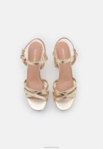 Z62T1588 Women Anna Field Platform Sandals Gold - Image 6
