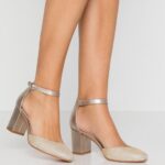 Z62T1599 Women Anna Field Leather Classic Heels Champagne