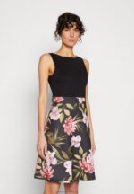 Z62T15 Women Anna Field Day Dress Black/Black/Pink