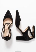 Z62T1608 Women Anna Field Leather High Heels Black - Image 4