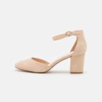 Z62T1609 Women Anna Field Leather Classic Heels Light Pink