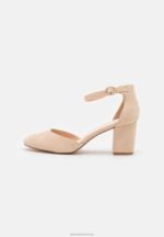 Z62T1609 Women Anna Field Leather Classic Heels Light Pink